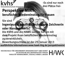 Perspektive MINT HAWK Holzminden es sind nur noch Restpl&auml;tze frei