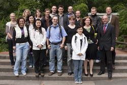 Europa-Abgeordnete Erika Mann beim Besuch der Fakult&auml;t Resourcenmanagement mit Dekan Prof. Dr. 