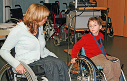 Rollstuhlfahren im Test.