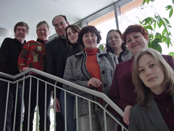 (v.l.n.r.) Prof. Dr. Friedhelm Vahsen, Natalie Herbig, Prof. Dr. Martin Thren, Anastasia Bolbuch, Pr