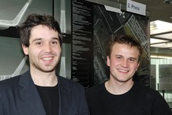 Gewinnen den zweiten Preis bei der Ausscheidung Nord des Xella-Studentenwettbewerbs: Felix Rohde (li