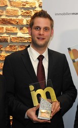 Christoper J&auml;ger bei der Preisverleihung