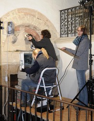 Studierende des 1. Mastersemesters der Studienrichtung Restaurierung von Wandmalerei und Architektur