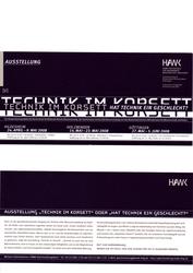 Flyer zur Ausstellung "Technik im Korsett"