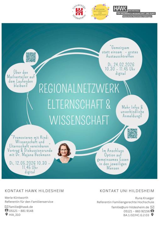 Flyer Regionalnetzwerk Elternschaft und Wissenschaft